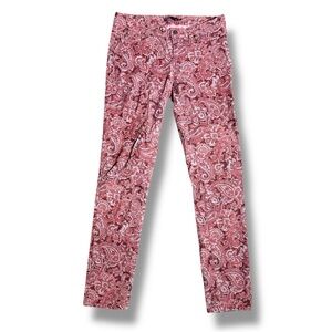 Prana Corduroy 'Rhubarb' Paisley Women's Skinny Pants